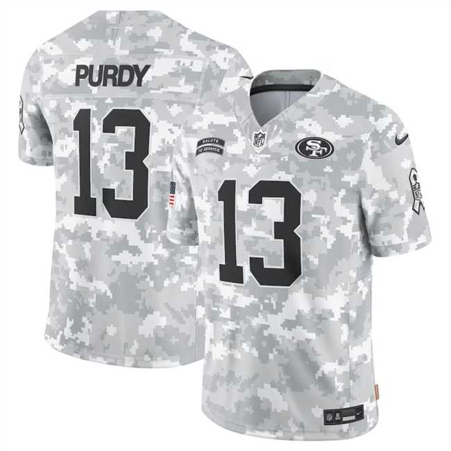 Men's San Francisco 49ers #13 Brock Purdy 2024 Arctic Camo Salute To Service Limited Stitched Jersey Dyin,We sell and wholesale Men's San Francisco 49ers #13 Brock Purdy 2024 Arctic Camo Salute To Service Limited Stitched Jersey Dyin on line form chian!